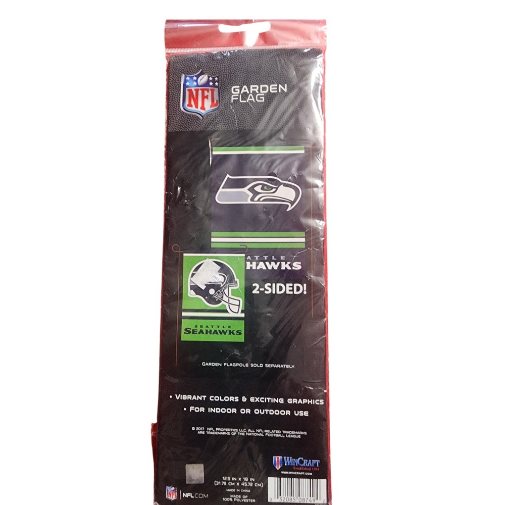 WinCraft Seattle Seahawks NFL Garden Flag 2-Sided 12.5x18 Outdoor Indoor New